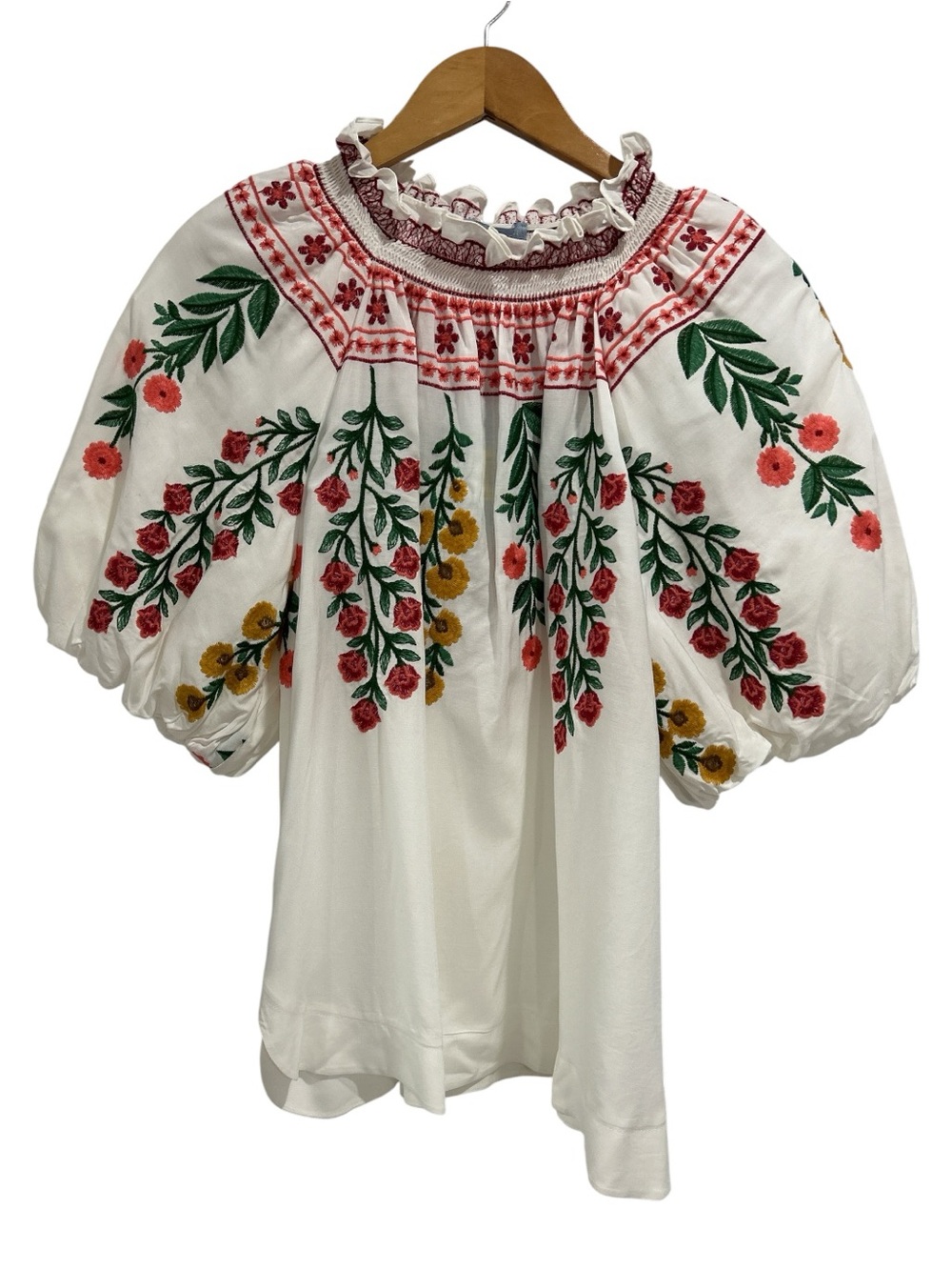 NWT Antonio Melani x Jennifer Sumko Nicci Embroidered Maxi Skirt/Puff Sleeve Top - Picture 7 of 14